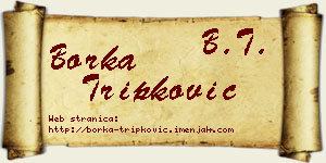 Borka Tripković vizit kartica